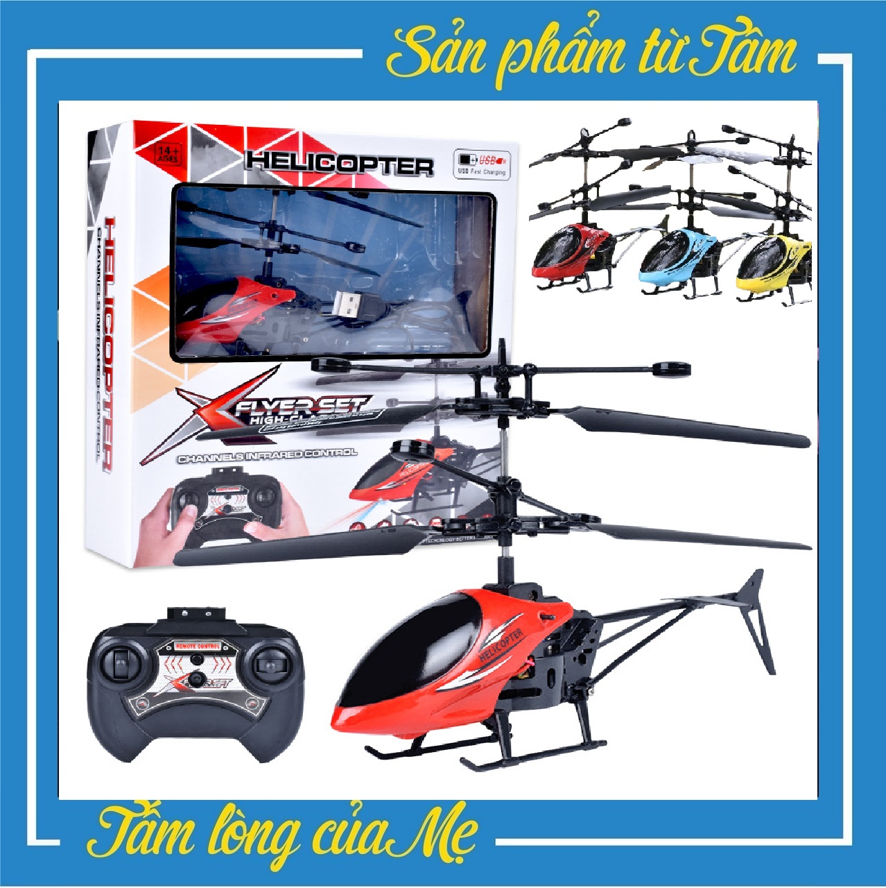 Đồ Chơi Máy Bay Trực thăng Điều Khiển Từ Xa Pin Sạc Công Nghệ Mới Chống Va Đập Hiện Đại