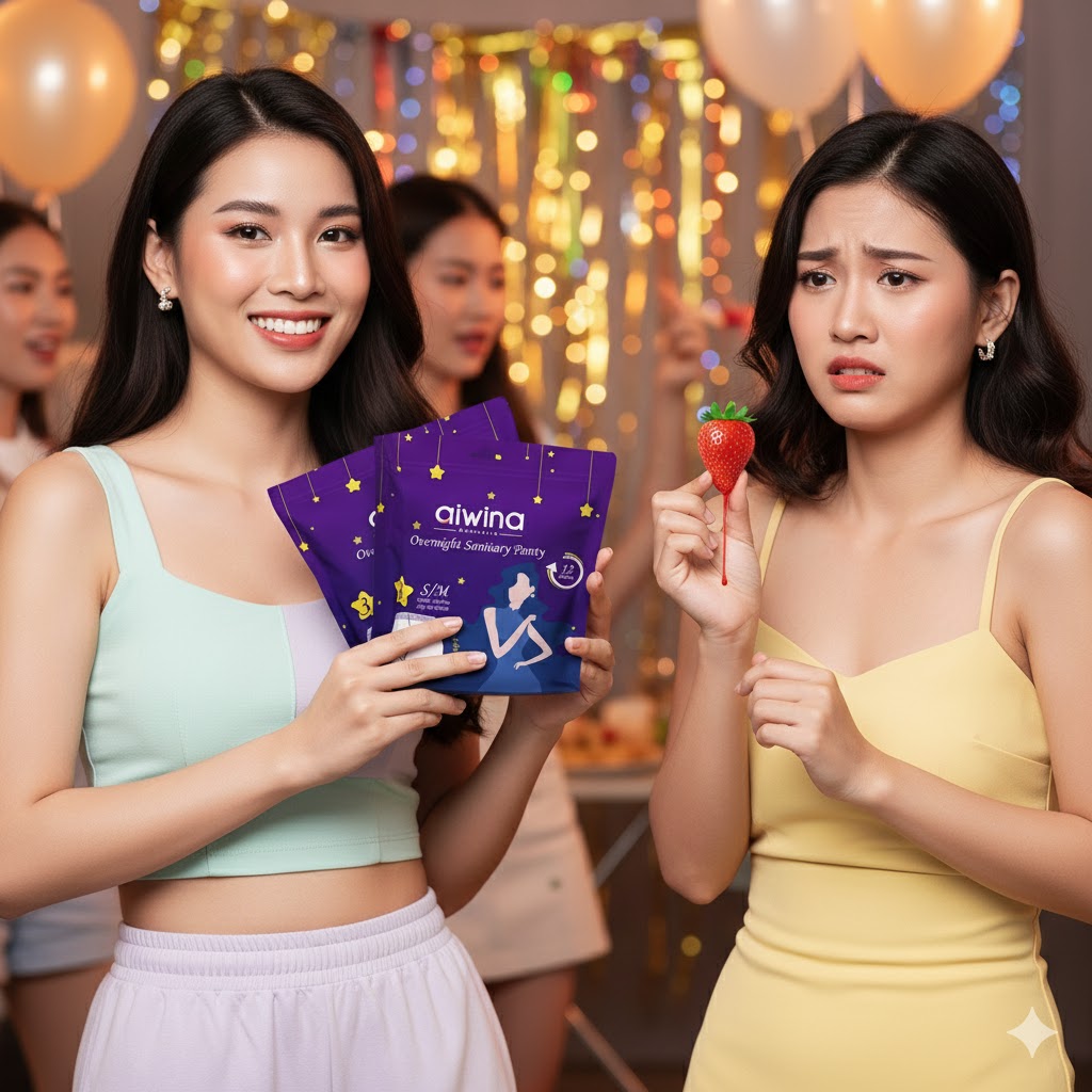 Băng Vệ Sinh Dạng Quần AIWINA Ban Đêm Chống Tràn Tuyệt Đối - Nhật Bản | Hoàng Quân Hàng nội địa Nhật
