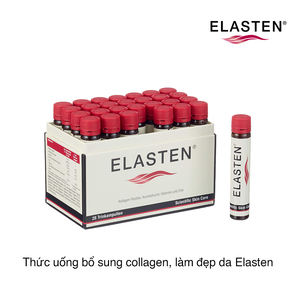 Elasten Collagen Nước uống collagen dạng thuỷ phân làm đẹp da 700ml Hộp 28