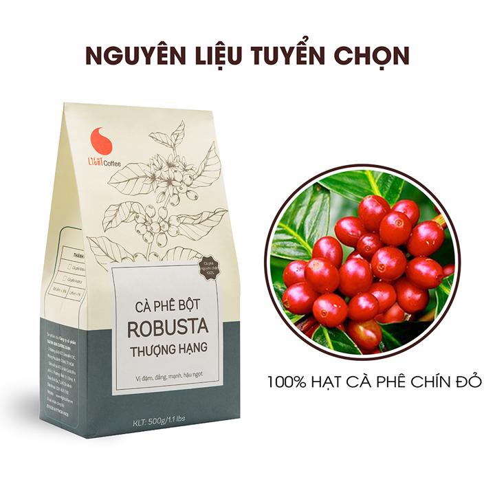 [THƯỢNG HẠNG] Cà phê bột Light coffee THƯỢNG HẠNG , vị đậm , đắng , mạnh , hậu ngọt , không tẩm ướp , không pha trộn hương liệu gói 500g