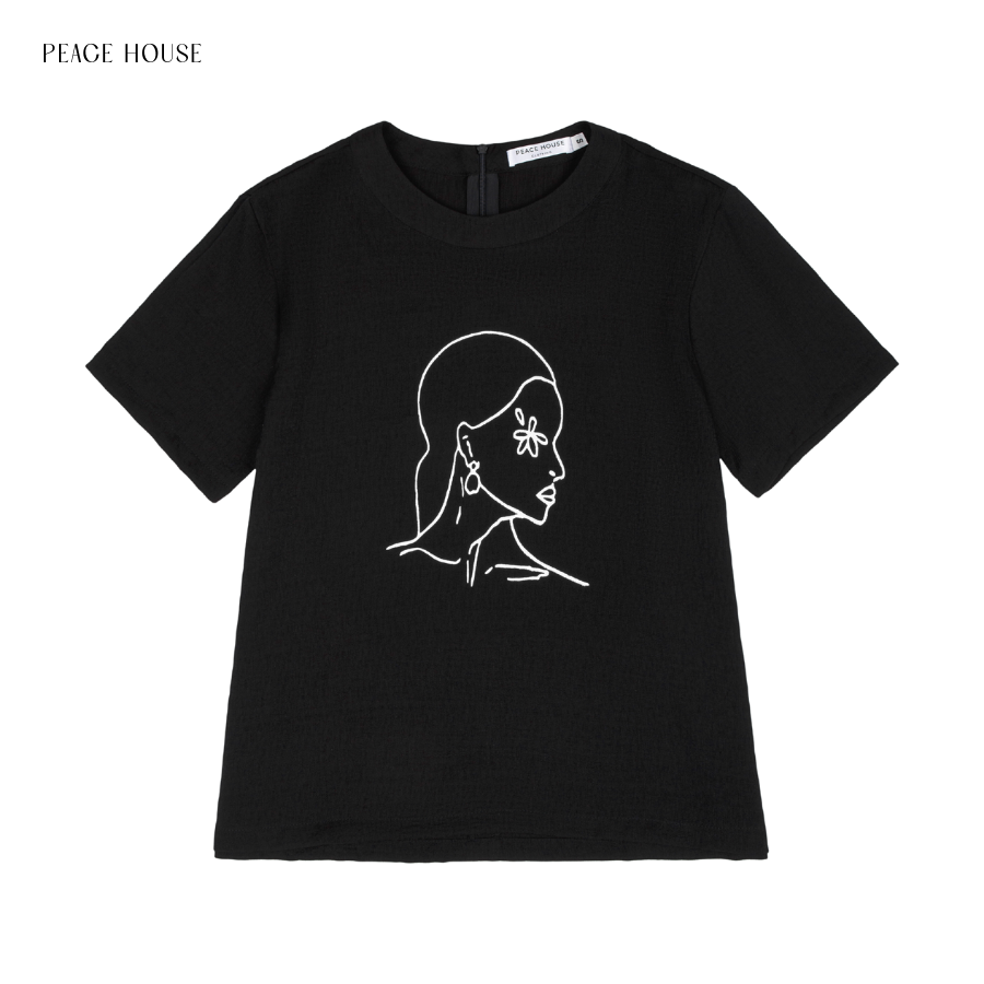 Áo cổ tròn chất linen , Peace House Clothing