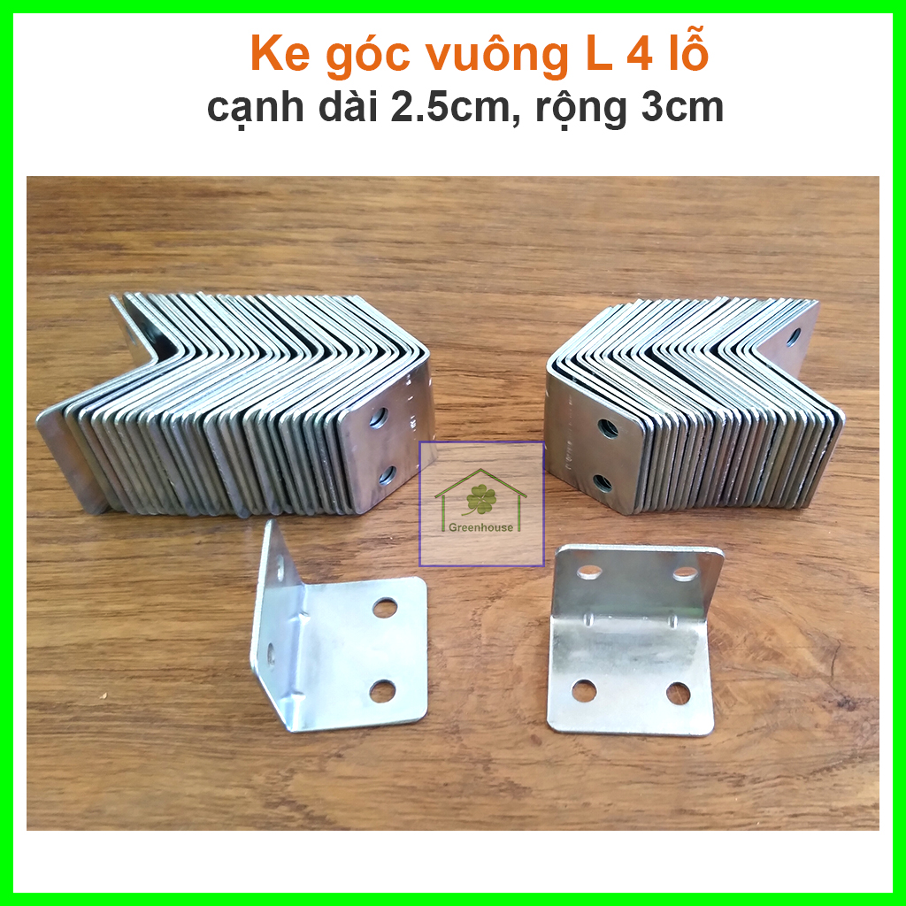 Combo 5 Bát sắt ke góc, ke góc vuông 2.5cm Greenhouse - Ngôi Nhà Xanh