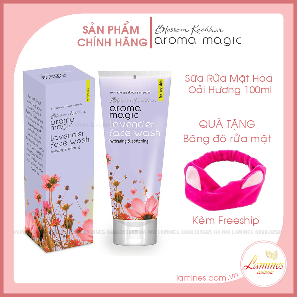 Sữa rửa mặt aromamagic dành cho da khô hoa oải hương | aroma magic lavender face wash 100ml hàng nhập chính hãng