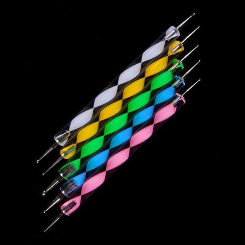 Bút cọ chấm bi vẽ móng - but co set 5 cây
