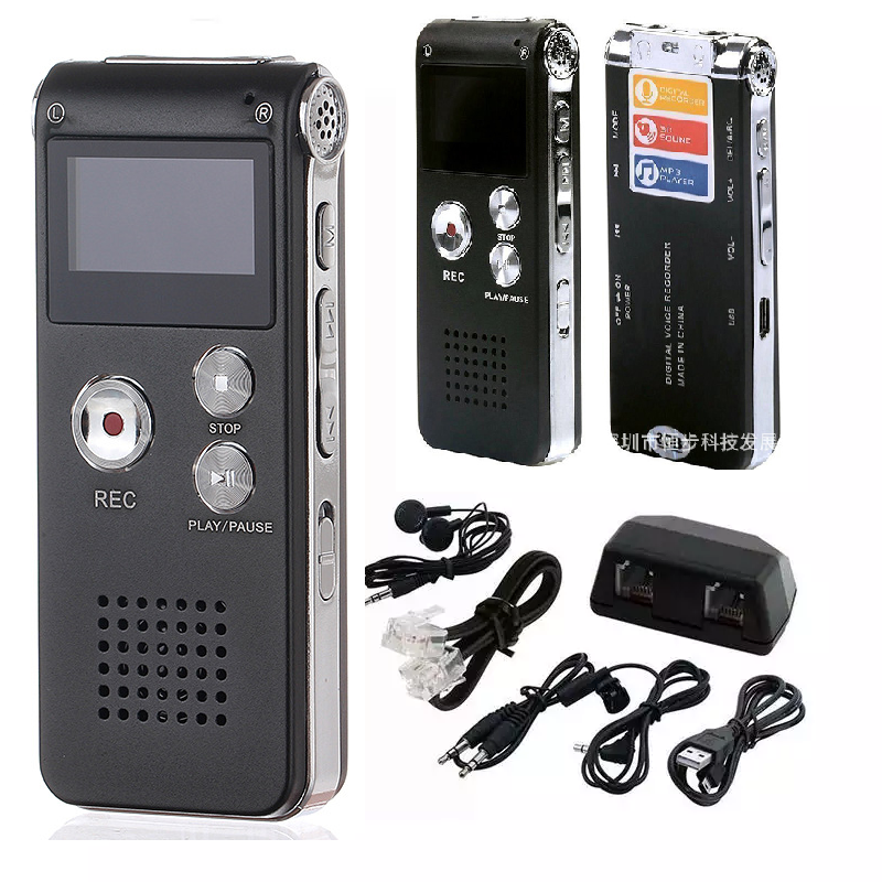 [HCM]Máy ghi âm tích hợp bộ nhớ 8GB (Đen chì)