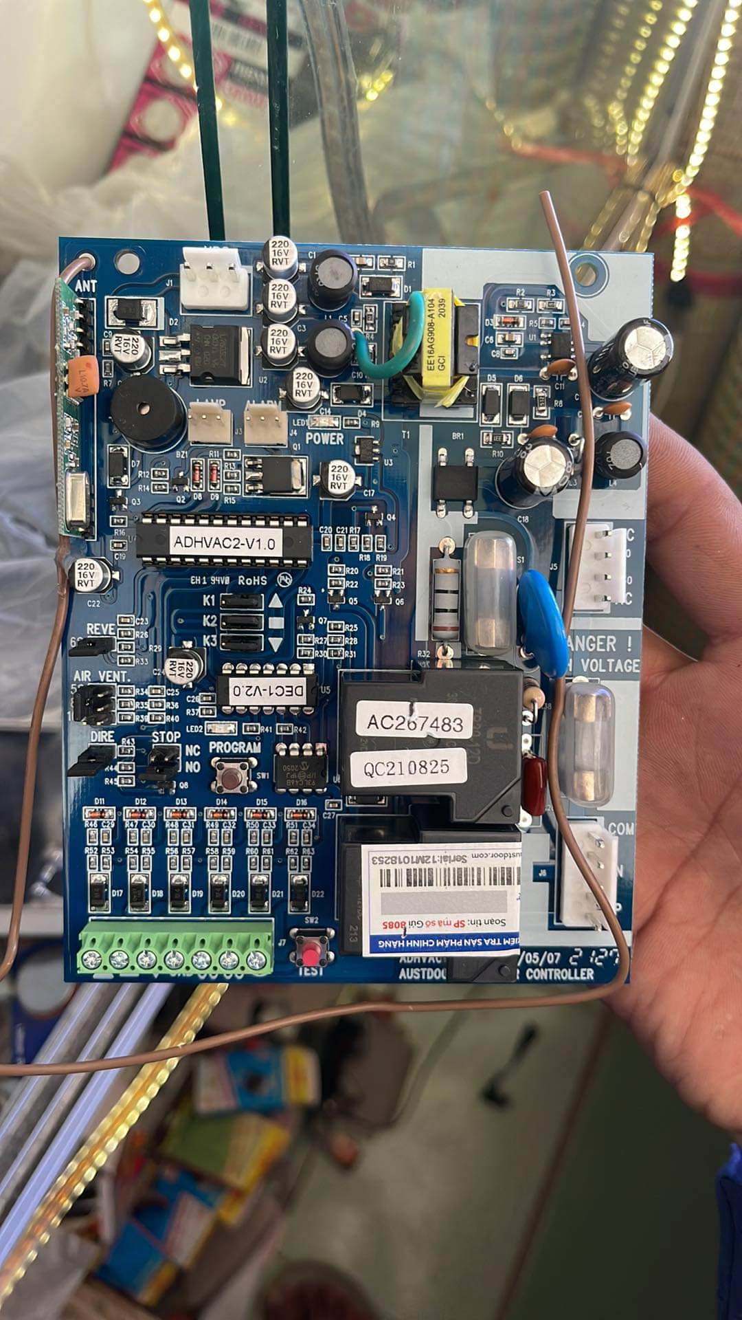 Bo mạch hộp điều khiển aa803 và ad921 cửa cuốn austdoor