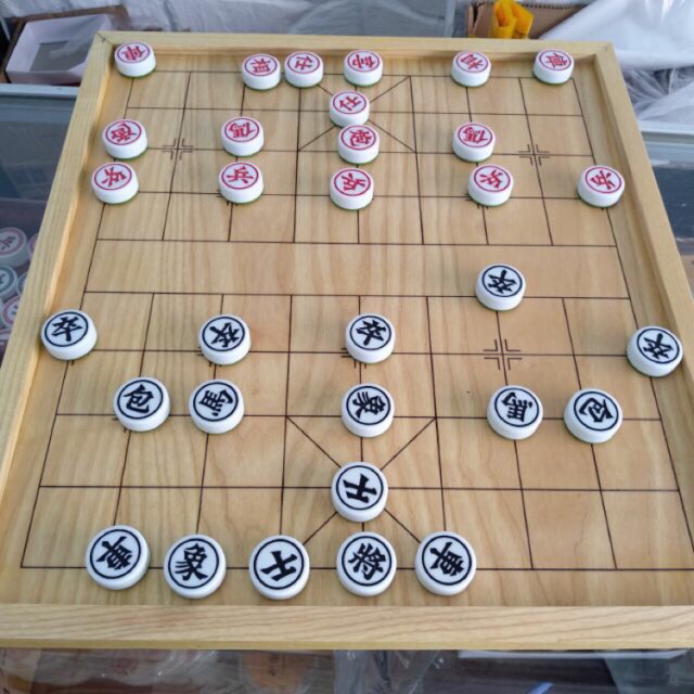 Bàn Cờ Tướng Gỗ Thông Vân Nguyên Tấm Làm Thủ Công Truyền Thống Siêu Sắc Nét 50cmx50cm