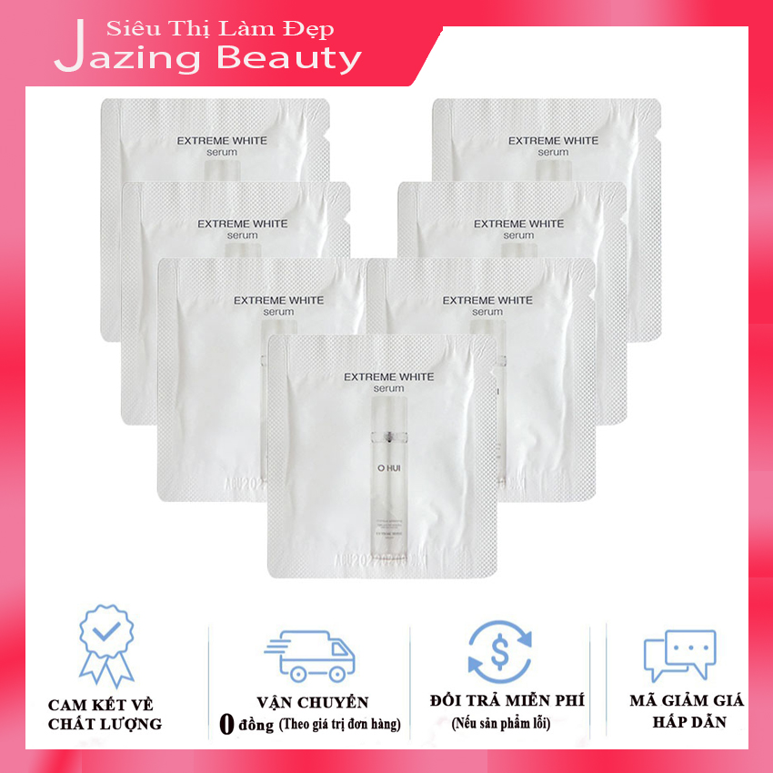 [Hỗ Trợ Ship + Hoàn Tiền 12%] Combo 7 Sample Tinh Chất Dưỡng Trắng Da Ohui Extreme White Serum 1ml x 7