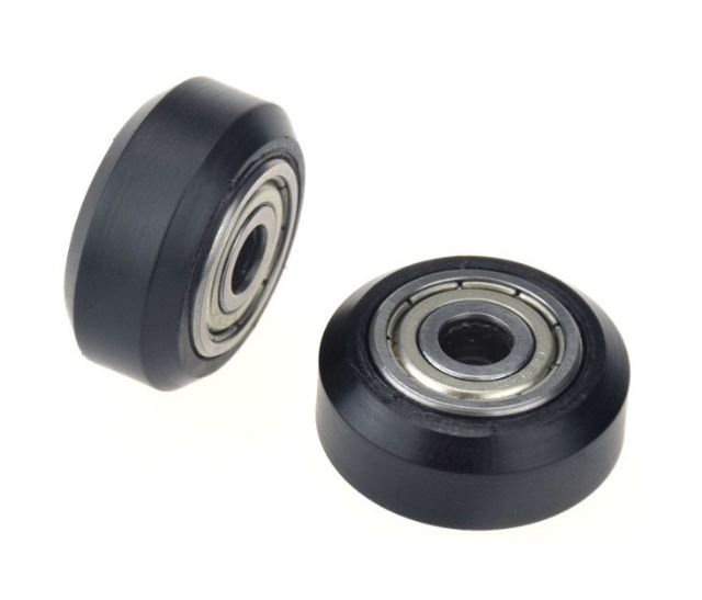 Vòng bi con lăn nhôm định hình vslot lỗ 5mm - phi 24mm