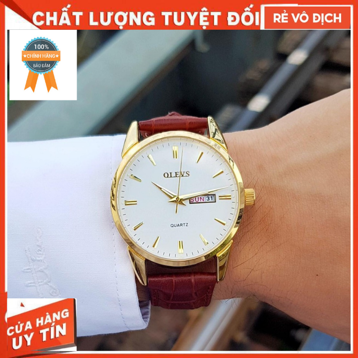 ❤️RẺ VÔ ĐỊCH❤️Đồng Hồ Nam Olevs Chính Hãng Chống Nước chống xước , Tặng Kèm vòng Tỳ Hưu và Pin , Bảo hành 12 tháng