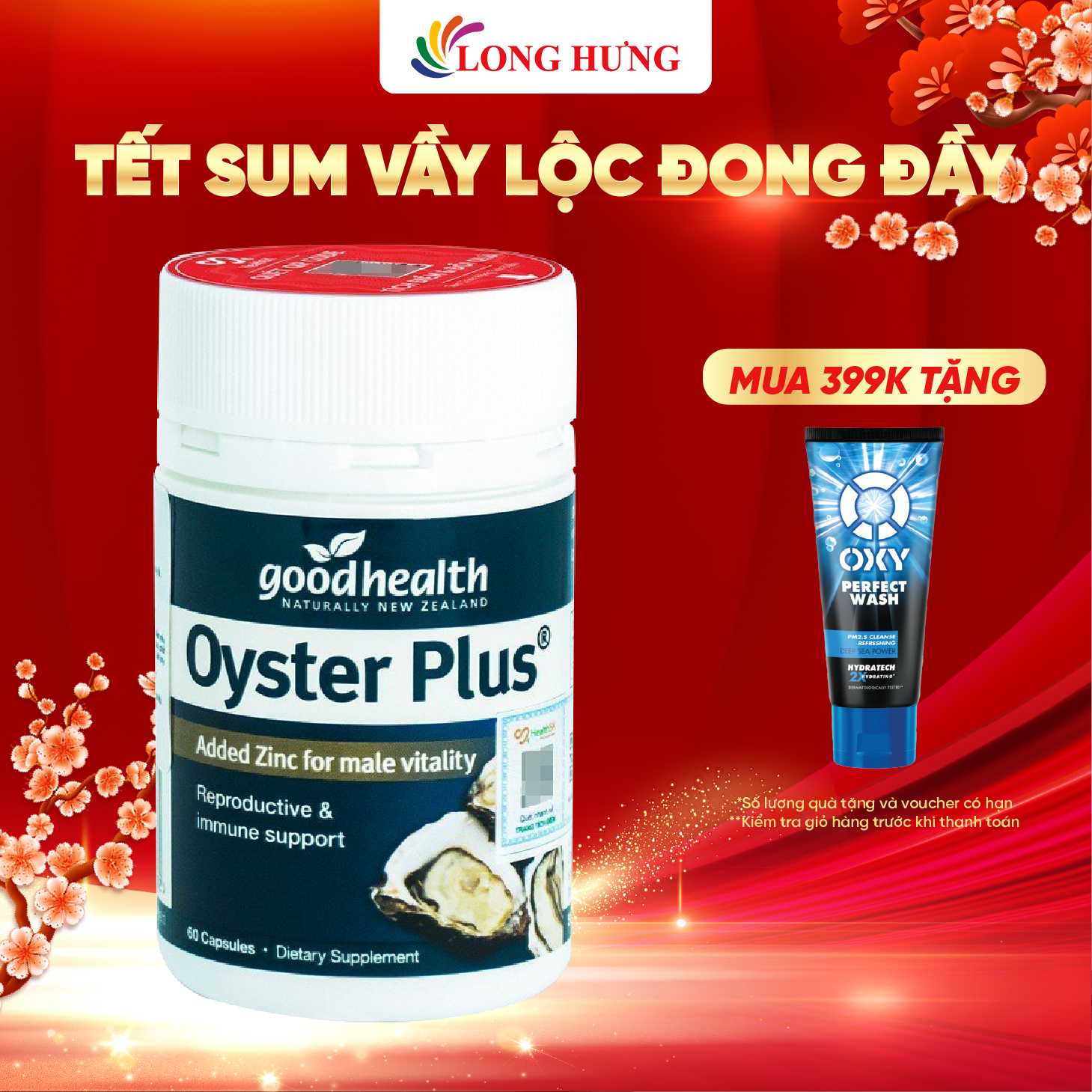 Viên uống GoodHealth Oyster Plus tinh chất hàu hỗ trợ sinh lý nam - Hàng chính hãng - Cải thiện chức