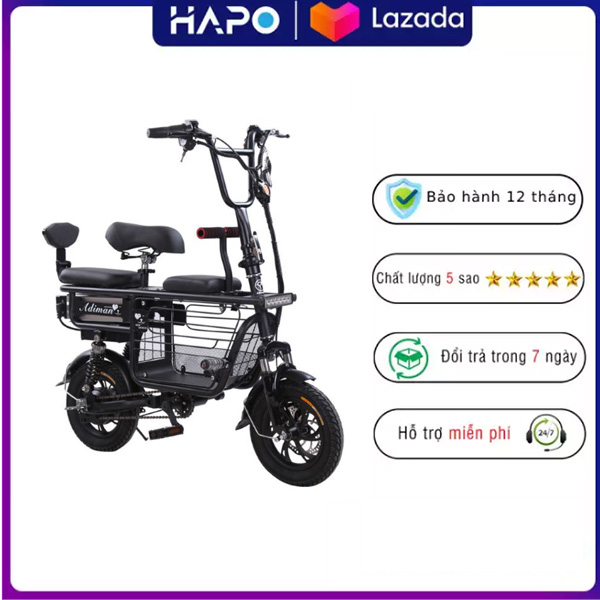 Xe điện gấp gọn đa năng Hapo, xê điện mini, xe điện đi dạo, xe điện pin 8A
