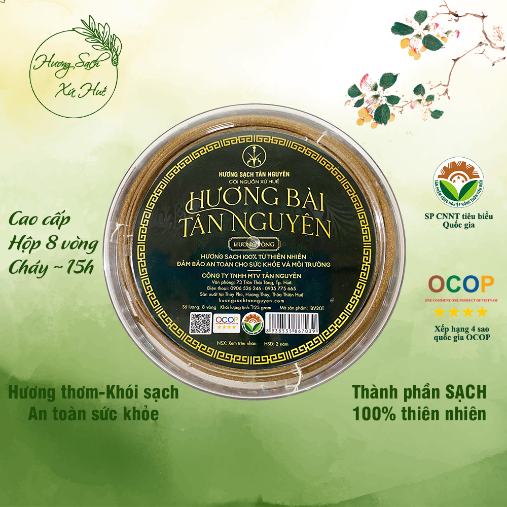 Hương Bài vòng cháy lâu - Nhang bài vòng đã được kiểm định chất lượng - Hương Sạch xứ Huế