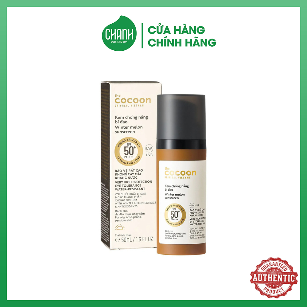 Kem chống nắng cocoon bí đao spf50 50ml