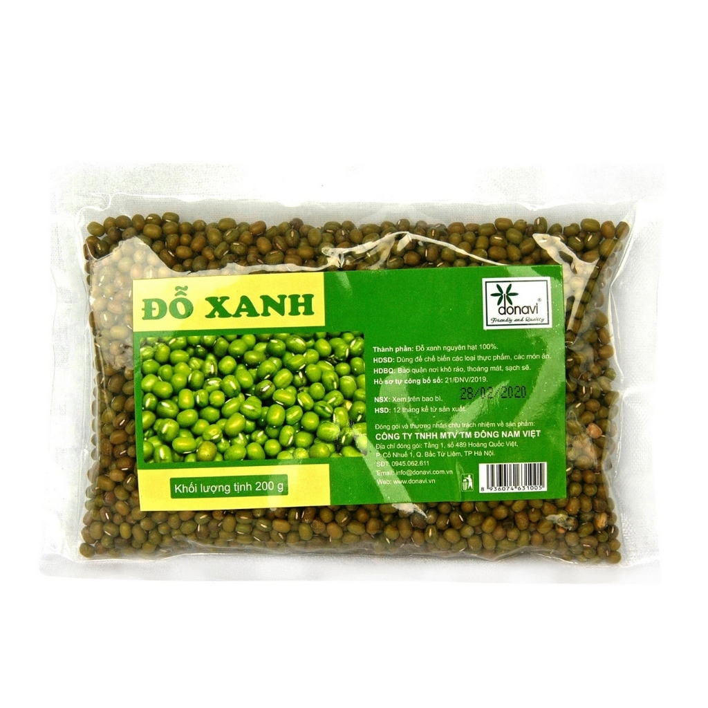 Đỗ xanh ta Donavi 500g nguyên hạt nhỏ, bở và thơm