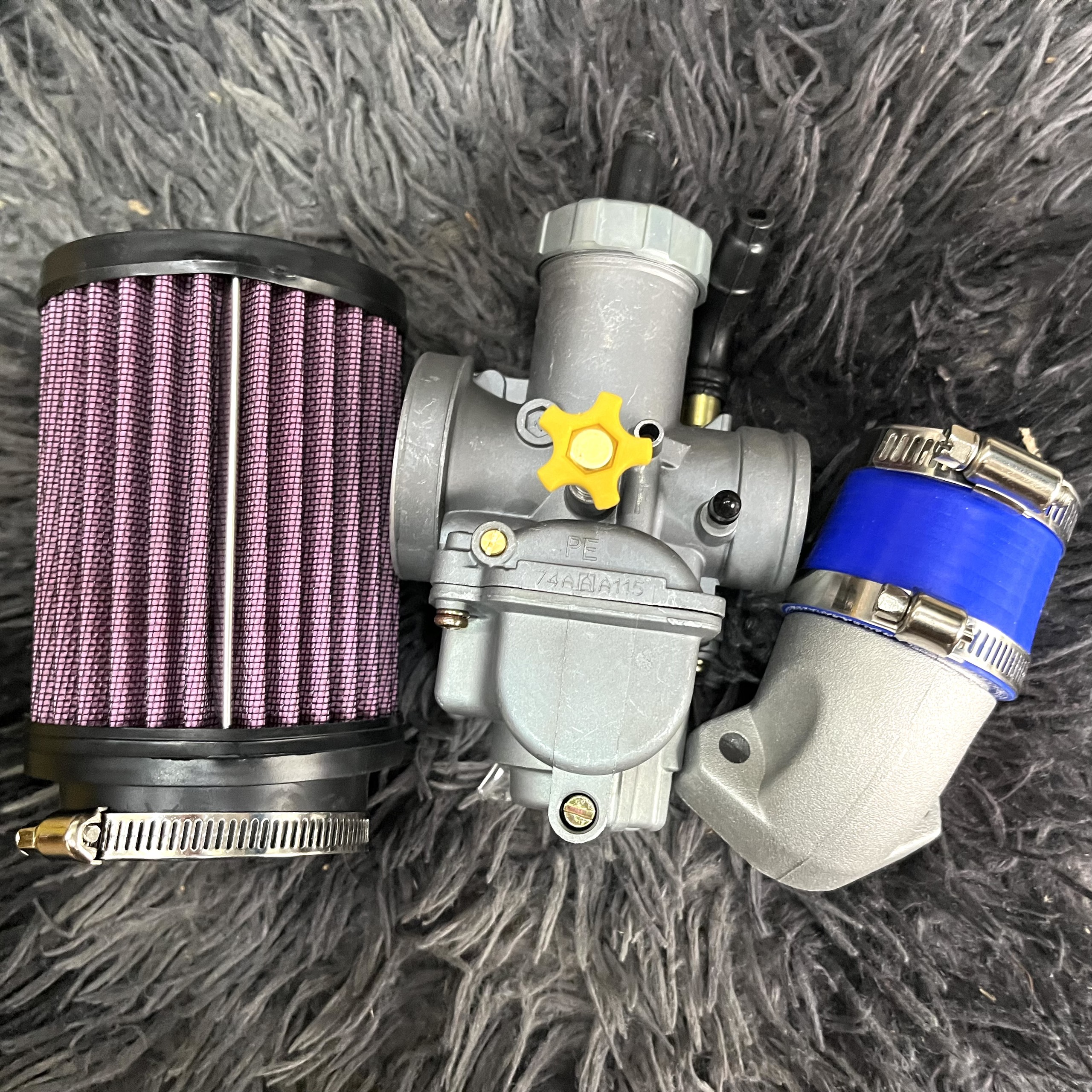 bình xăng con kenhin ga dẹp PWK họng 24 cho xe zin PXL