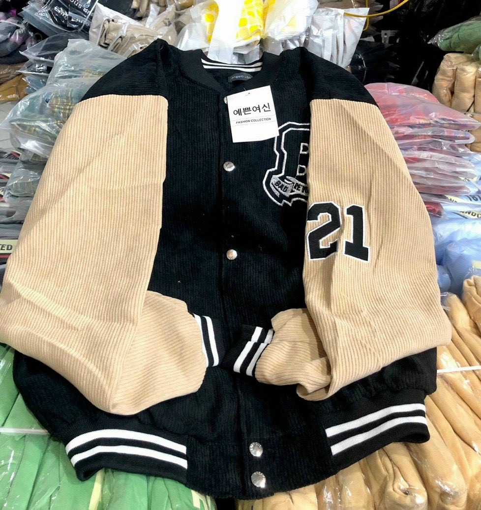 Áo Khoác Nữ - Áo Bomber Thêu Chữ B Chất Nhung Tăm Hàng Đẹp TP02
