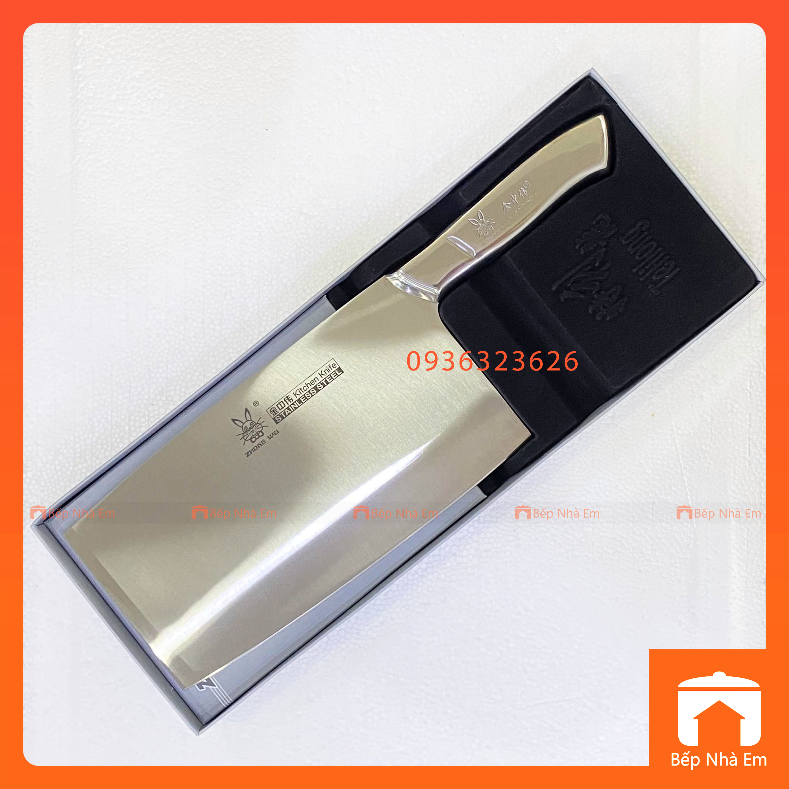 Dao chặt inox nguyên khối thỏ đại - hàng cao cấp