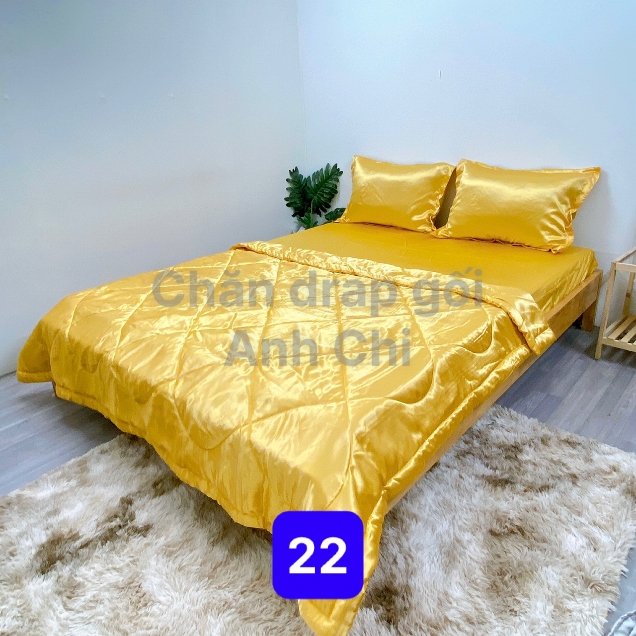 Bộ drap/ga/ra phi bóng trơn (chân nệm dưới 15cm) 1m6/1m8 màu 22. Bộ drap phi bóng 1 màu. Bộ grap phi bóng. Bộ ra phi bóng. Bộ drap phi lụa. Bộ grap phi lụa. Bộ ga phi lụa. Ga giường-drap giường-grap giường-ra giường.