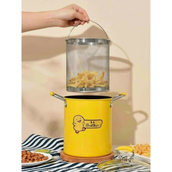 Nồi chiên ngập dầu mini vịt vàng đa năng, tiện dụng Size to 3L