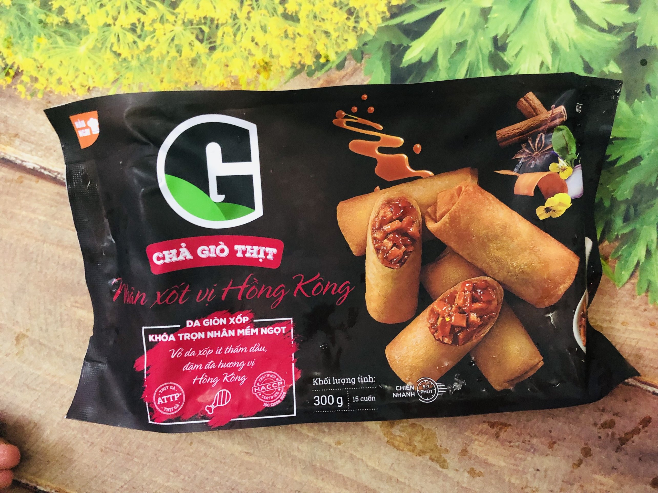 Chả Giò Thịt Nhân Sốt Vị Hồng Kông G  gói 300g