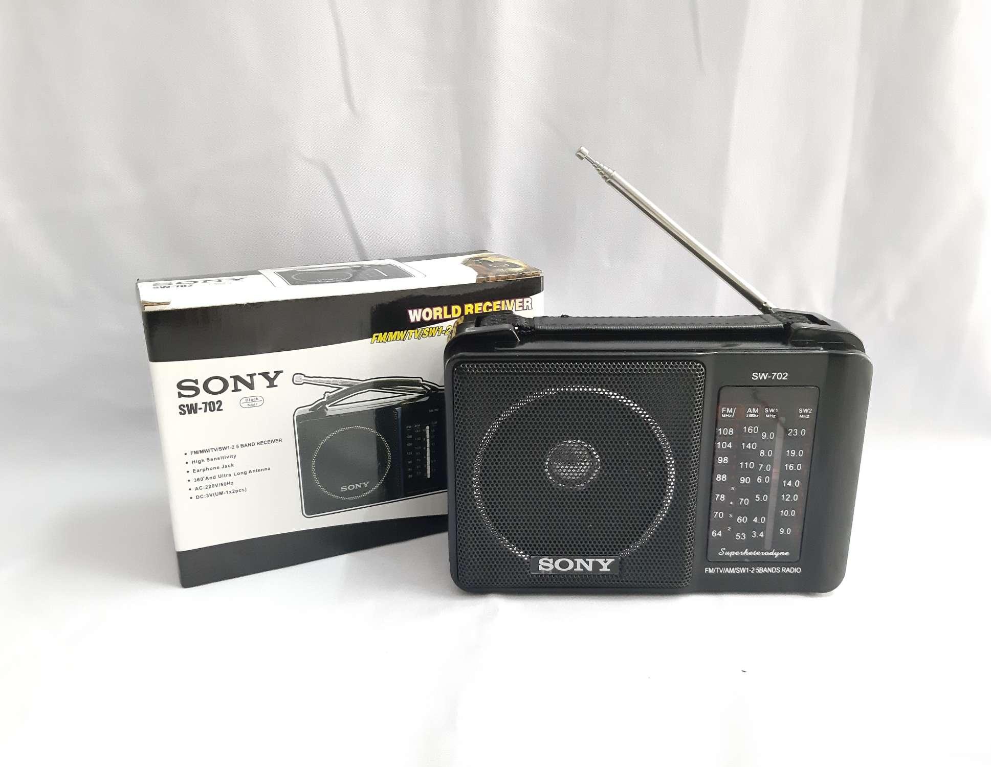 Radio SoNy nghe đài FM, AM, SW.. dùng pin đại, cắm điện 220v. bắt sóng rất tốt.