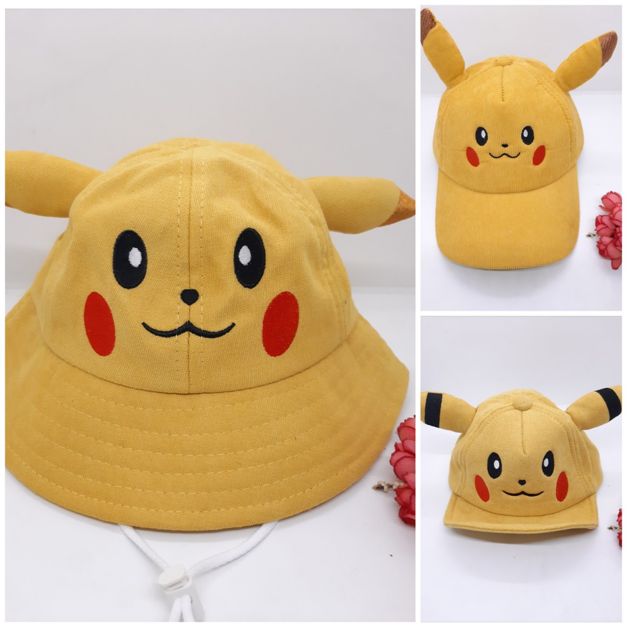[HCM]NÓN VÀNH - TAI BÈO PIKACHU CHO BÉ TRAI BÉ GÁI TỪ 1 - 7 TUỔI