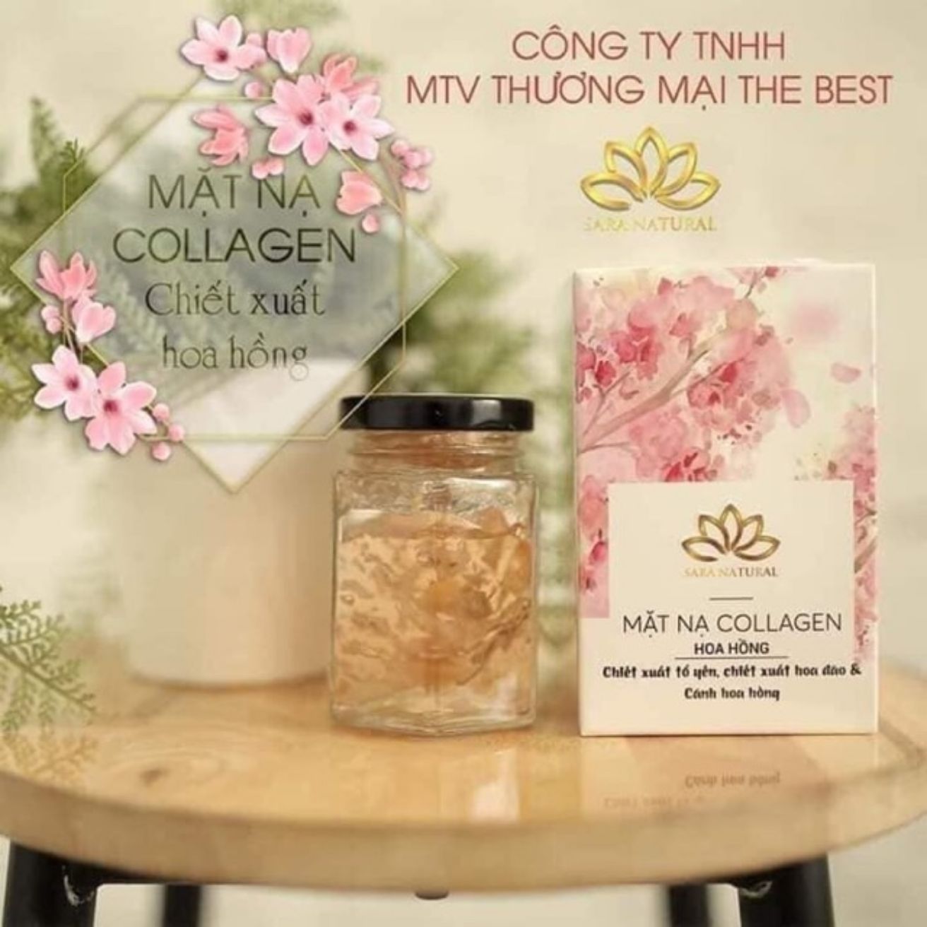 2 hủ Mặt nạ yến Collage chiết xuất hoa hồng