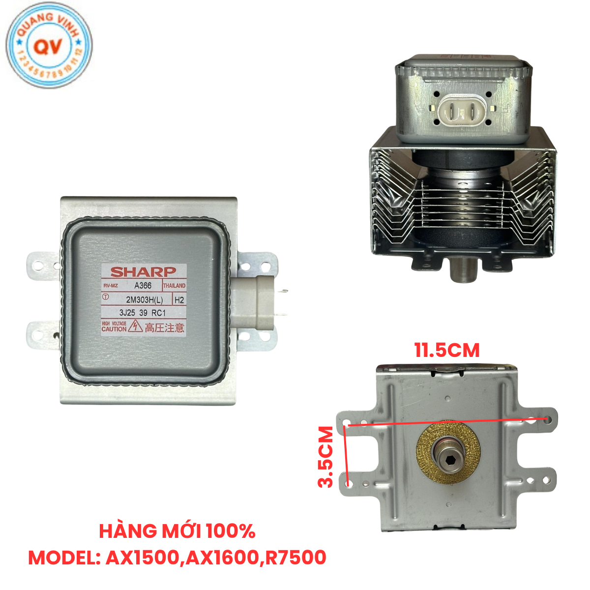 Đèn phát sóng 366 lò vi sóng Inverter Sharp chân rời cùng hướng - Linh kiện lò vi sóng sharp