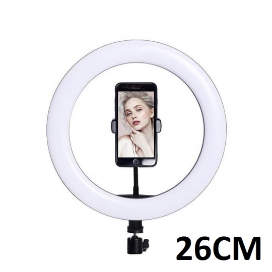[MIỄN PHÍ GIAO HÀNG] -  Đèn livestream 26cm Hỗ trợ ánh sáng Chụp Ảnh, Make Up Trang Điểm, Chụp ảnh sản phẩm 3 Chế Độ Sáng (không kèm chân đèn) - Đèn livestream để bàn, đèn livestream 45cm, đèn led trang trí, đèn live stream