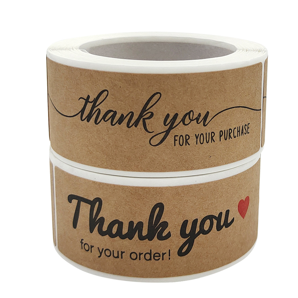 Cuộn 120 miếng dán nhãn thank you -tem dán nhiều mẫu