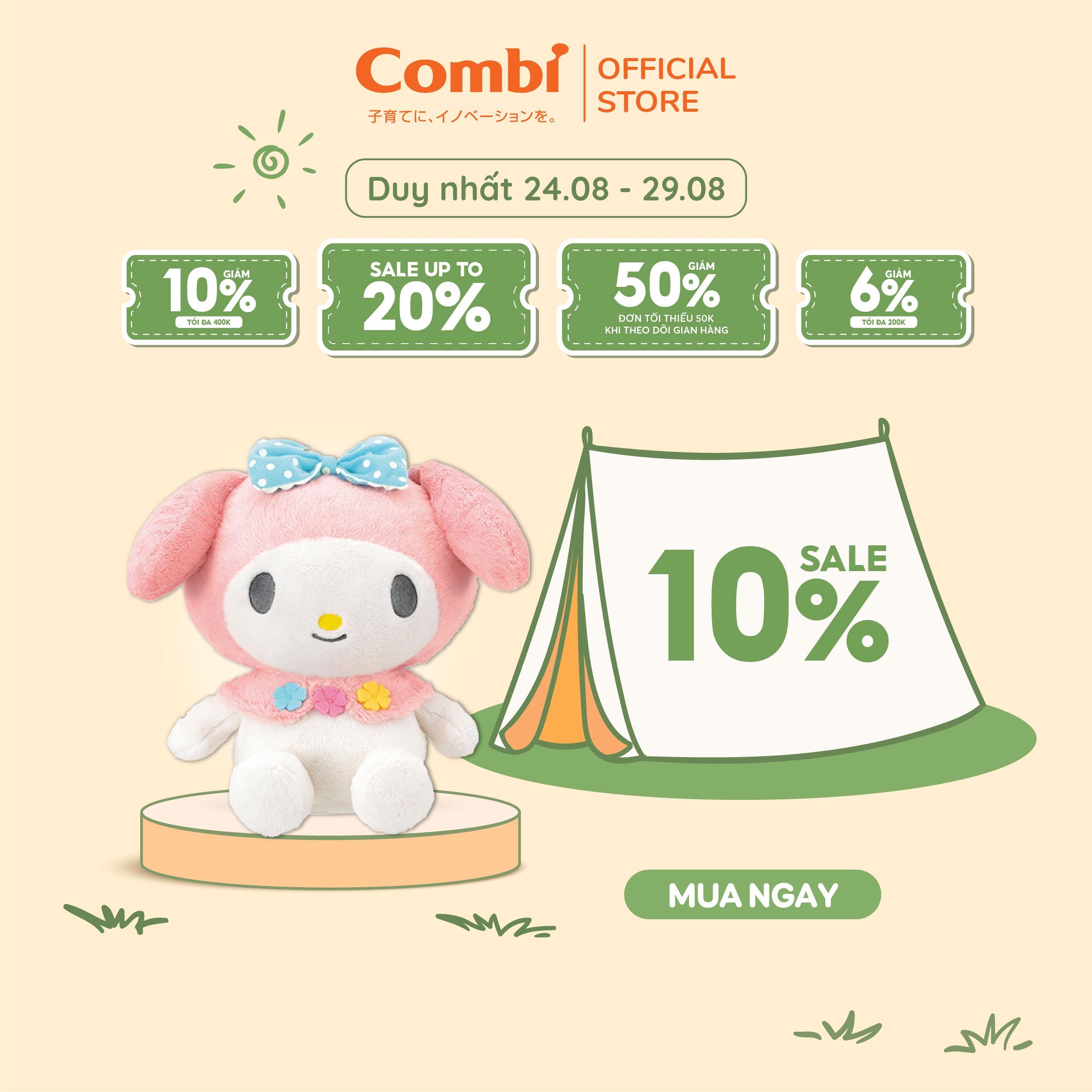 Melody bông thân thiện Combi