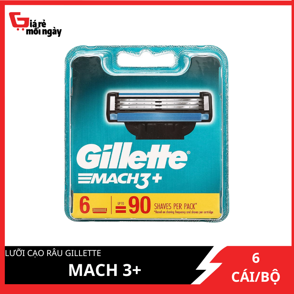 Lưỡi dao cạo râu Gillette Mach 3+ bộ 6 cái