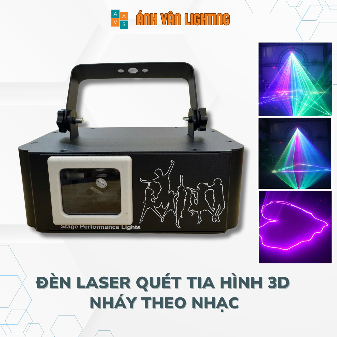 Laser Light Scanning Rays to Create 3D Images with 7-Color Music-Sensing Sensor - High-End Flying Lights for Rooms, Stages, Ktv