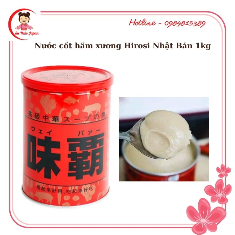 NƯỚC CỐT HẦM XƯƠNG HIROSHI NHẬT BẢN 1kg (date t11/2024)