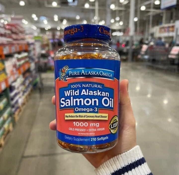 Viên dầu cá hồi Pure Alaska Omega-3 Wild Salmon Oil 1000mg