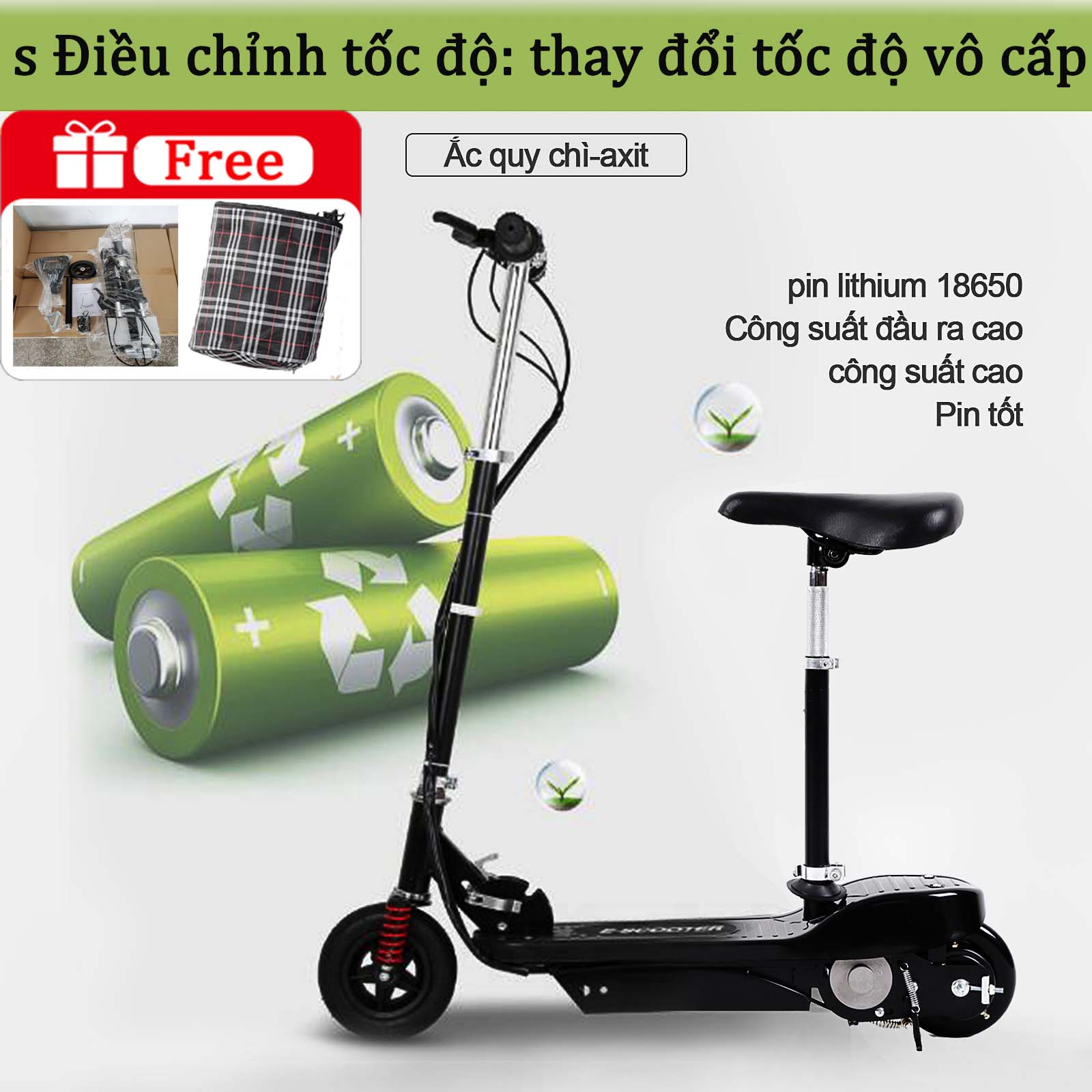 Xe đạp điện mini giá rẻ,Xe điện mini gấp gọn cao cấp E-SCOOTER