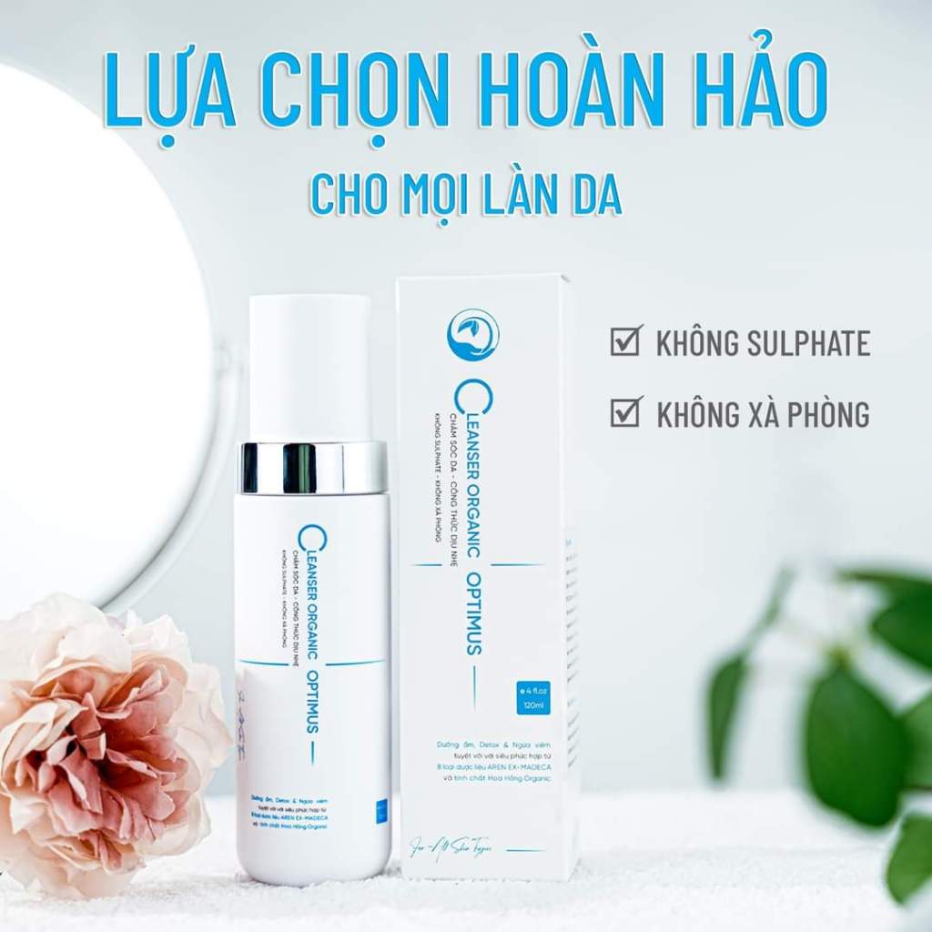 Sữa Rửa Mặt Thanh Mộc Hương Mẫu Mới, Sữa Rửa Mặt Organic Mộc Hương Garden Làm Sạch Mụn, Dịu Nhẹ 120Ml