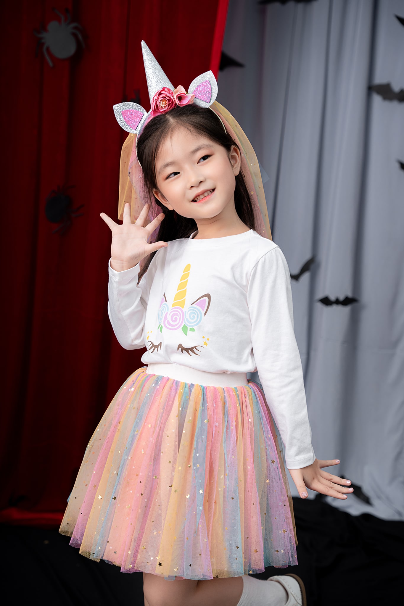 Set hoá trang halloween unicorn bé gái ilaby [50ig1353k2ft