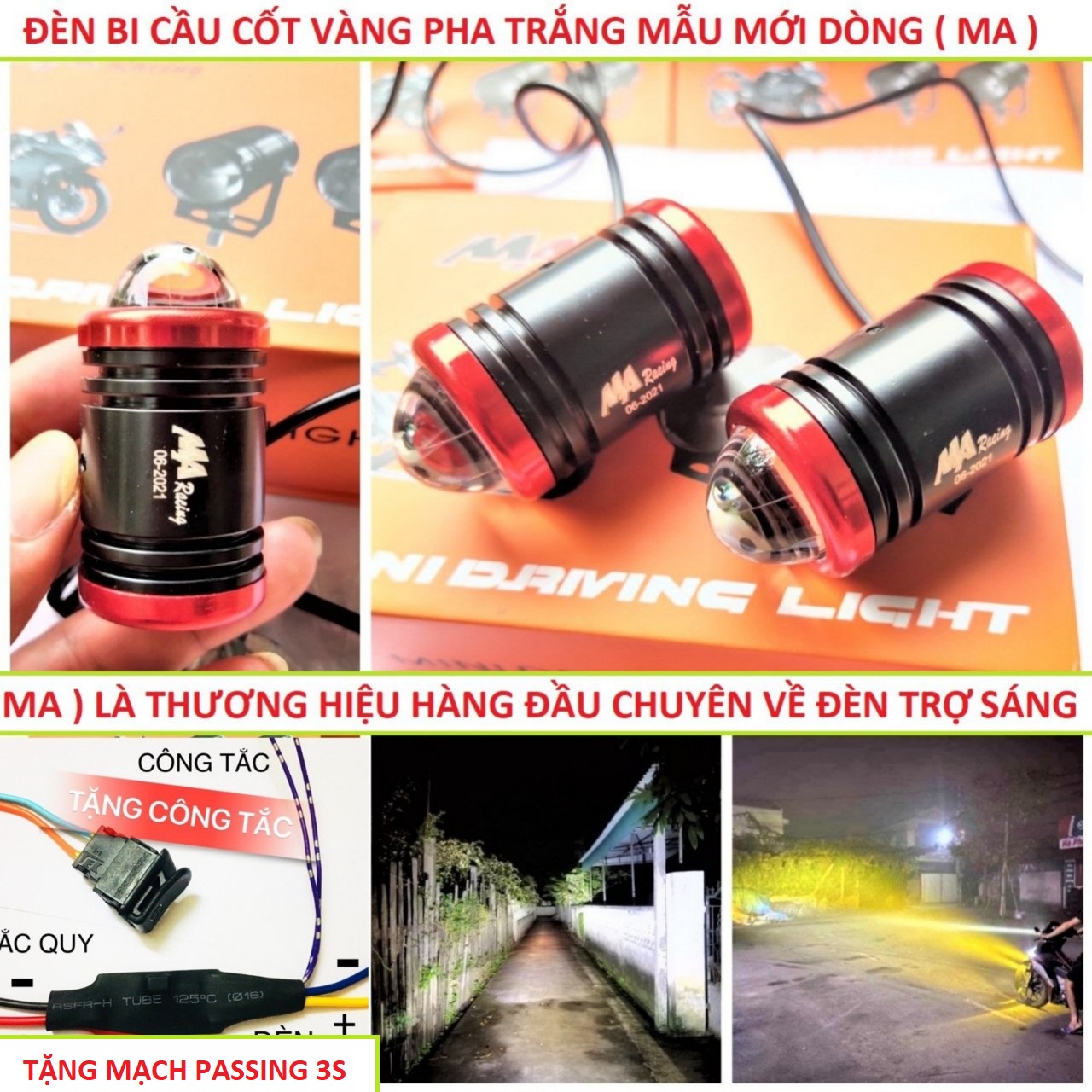 ĐÈN TRỢ SÁNG XE MINI 2 CHẾ ĐỘ CỐT VÀNG PHA TRẮNG VIỀN ĐỎ MẪU MỚI , ĐÈN LED SIÊU SÁNG XE MÁY, ĐÈN MINI BI CẦU 2 CHẾ ĐỘ SIÊU SÁNG , ĐÈN XE MÁY , ĐỒ CHƠI ĐỘ CHẾ XE MÁY , PHỤ KIỆN ĐỘ XE