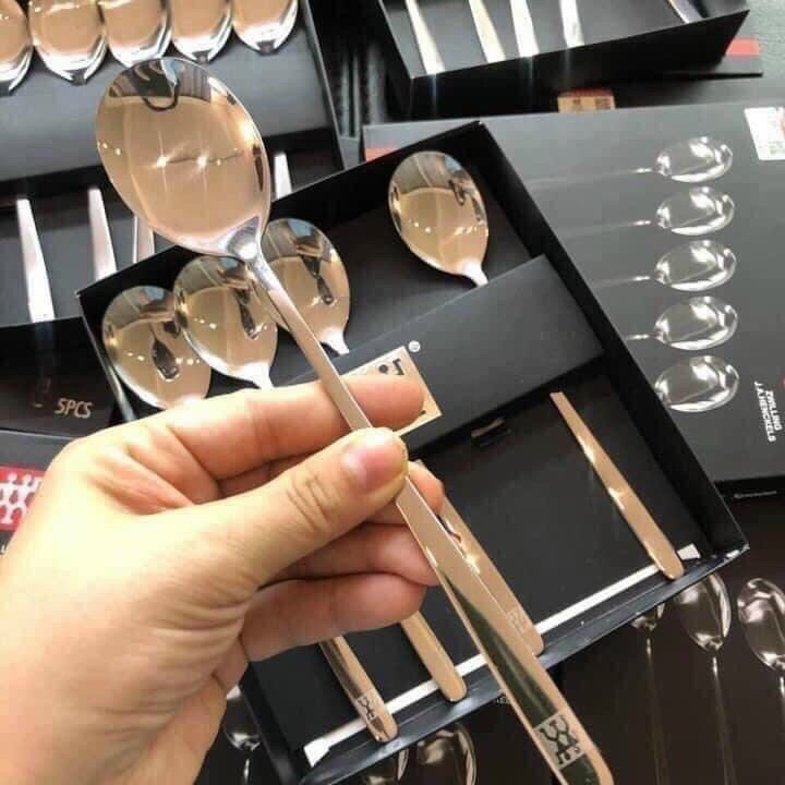 Bộ thìa inox 304 bền đẹp, Set 5 muỗng inox bền đẹp shop Ben Bon