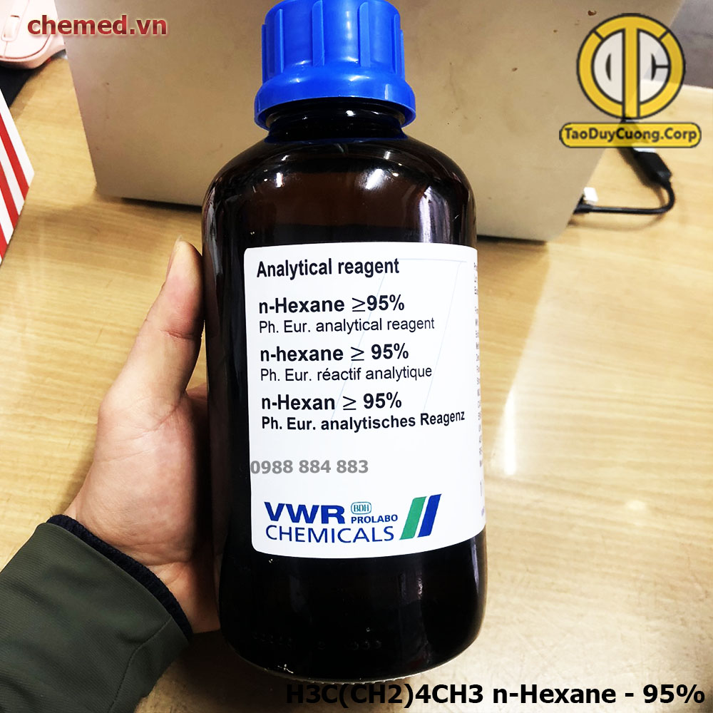 Dung dịch HC(CH2)4CH3 n- Hexane 95% dùng trong y tế thí nghiệm, y tế