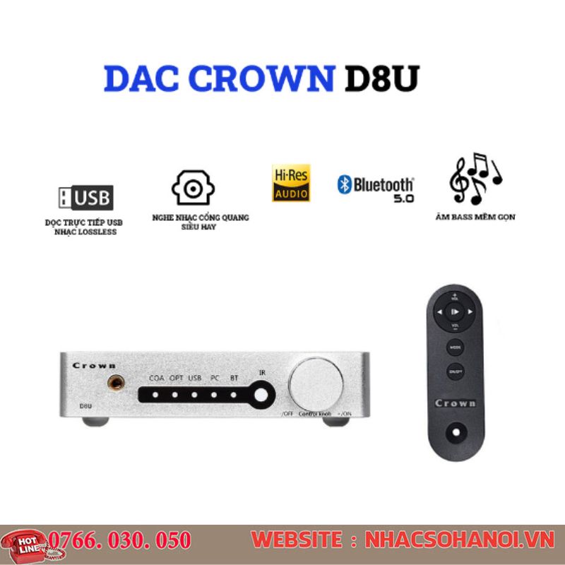 Dac crown d8u | đọc usb trực tiếp
