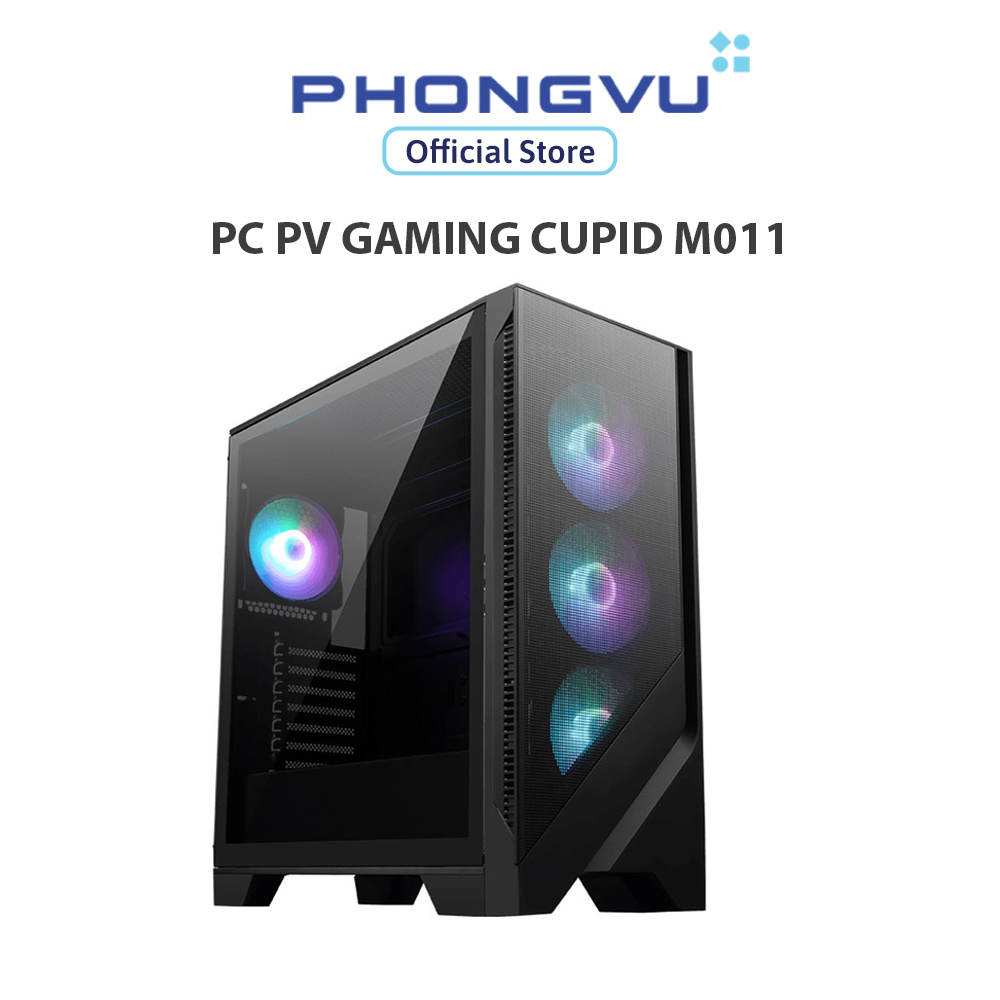 PC PV Gaming Cupid M011 (Intel Core i5-14400F/ GeForce RTX 5060/ 1 x 16GB/ 1TB SSD/ Free DOS) - Bảo hành 36 tháng