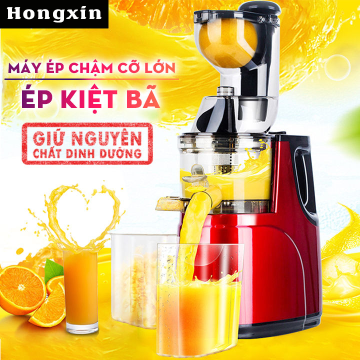 Máy ép châm hongxin rh512 cỡ lớn - tặng kèm 2 cốc đựng nước + đầu chải vệ sinh - ép kiệt bã - giữ nguyên chất dinh dưỡng - máy ép trái cây, hoa quả , rau củ - máy làm sữa hạt - không gây tiếng ồn