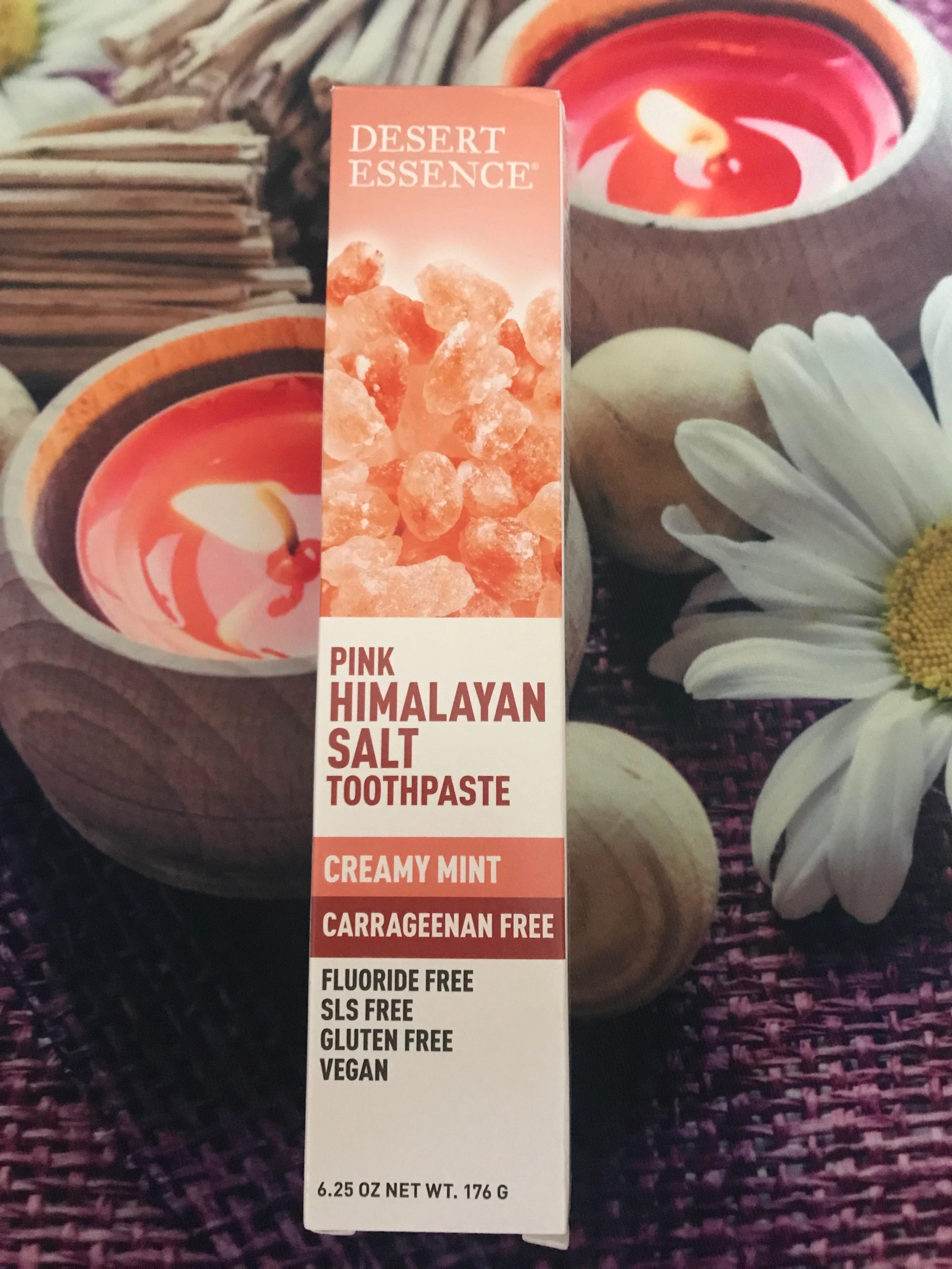 Kem đánh răng desert essence baking soda muối hồng hymalaya vị kem bạc hà 176gr
