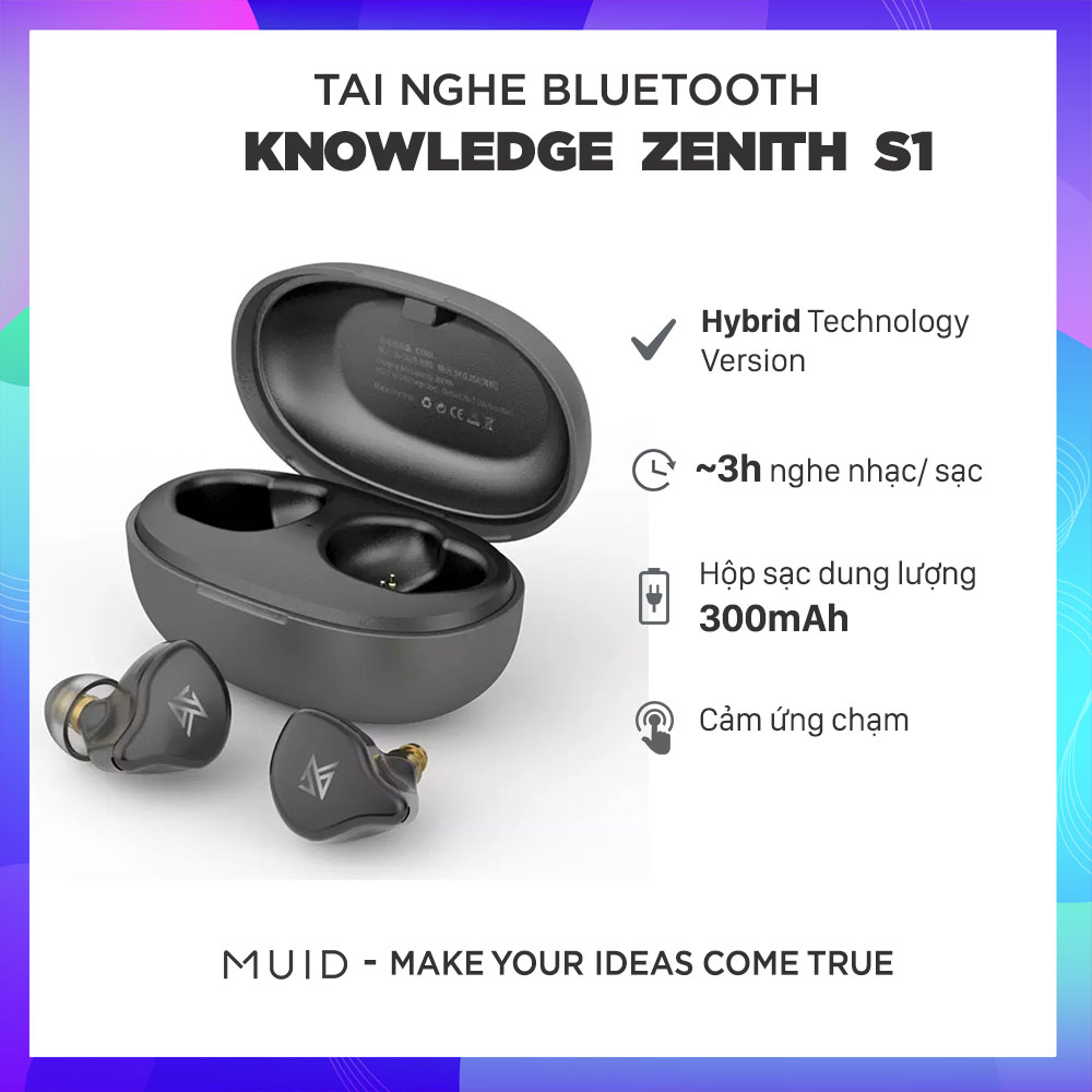 Tai nghe true wireless knowledge zenith kz s1 / s1d