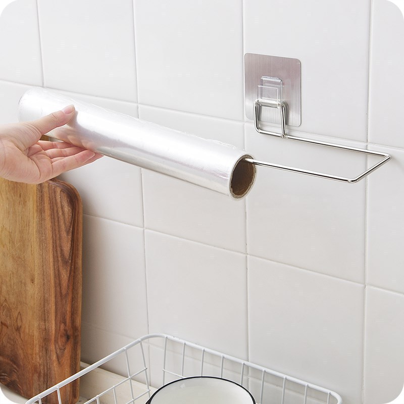 Móc dán treo cuộn giấy nhà bếp, móc treo giấy toilet-