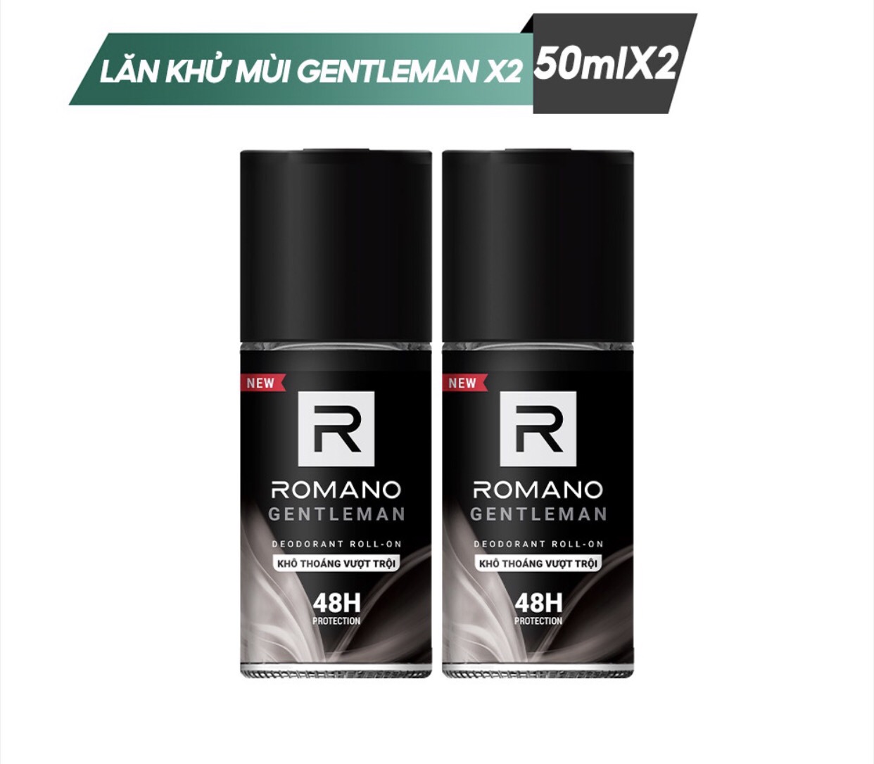 Combo 2 Lăn khử mùi hương nước hoa Romano Gentleman 50ml/chai
