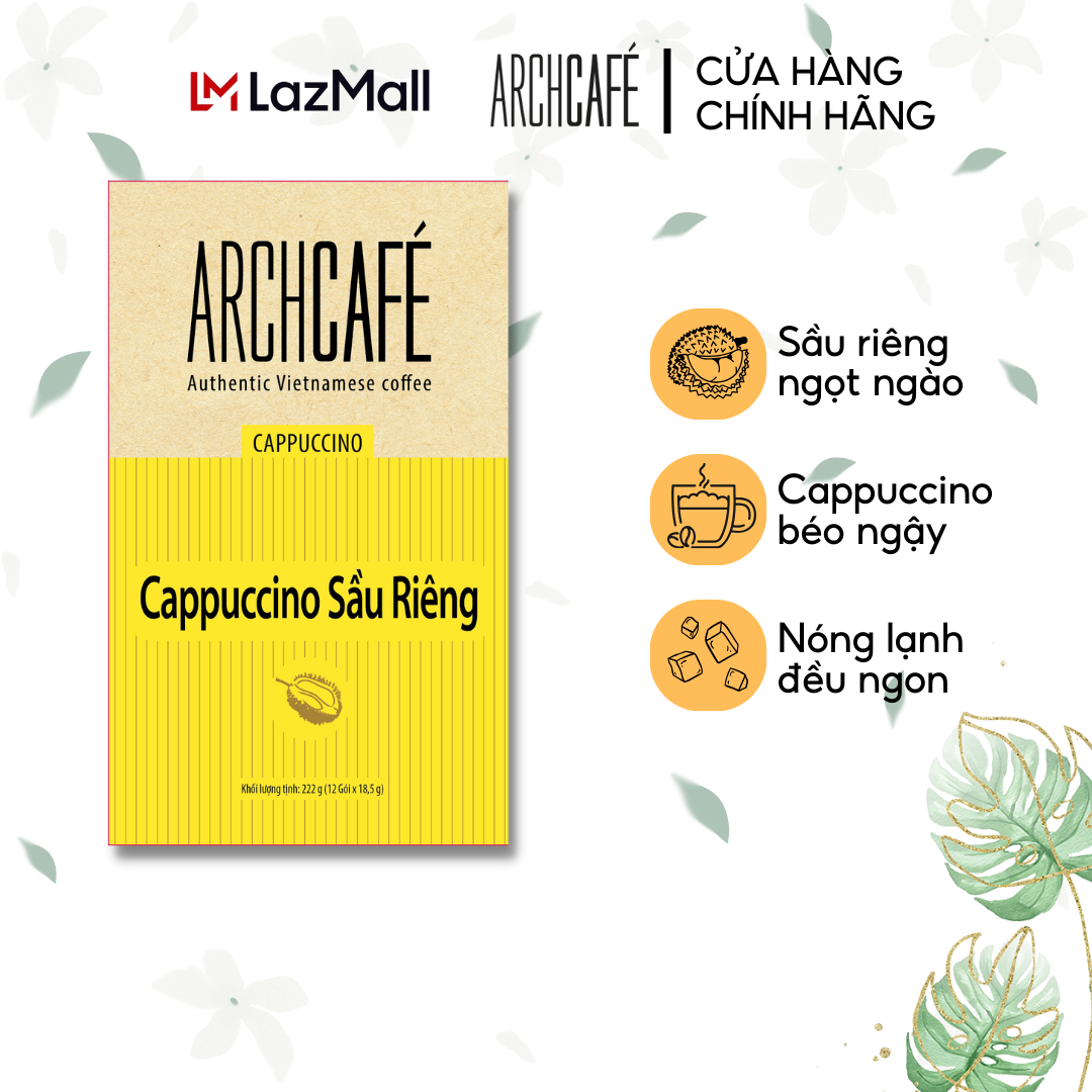 Cà phê Cappuccino Sầu Riêng - Cafe hoà tan Archcafé